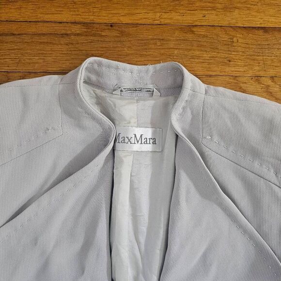 MaxMara Blazer Jacket Womens Size 2 Gray Button Up Coat - Picture 3 of 6